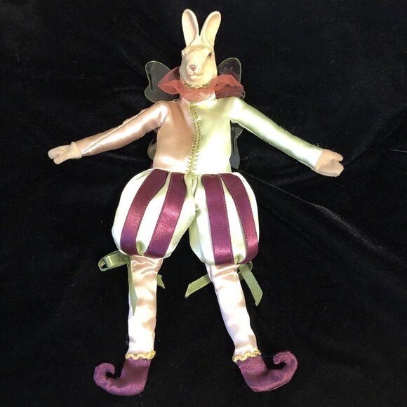 Katherine's Collection Wayne Kleski Fairy Bunny Rabbit Jester 11” Doll Easter - Picture 1 of 9